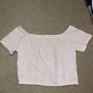 Scrunchy Baby Pink Crop Top